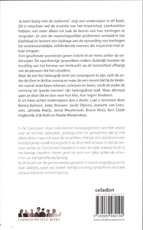 Achterkant van Achter onderwijzers