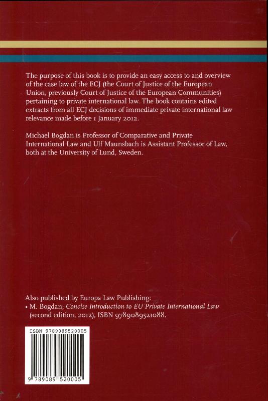 Achterkant van EU private international law: an ECJ casebook