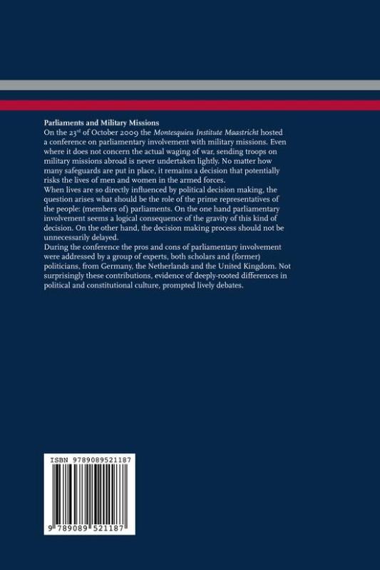 Achterkant van Parliaments and Military Missions