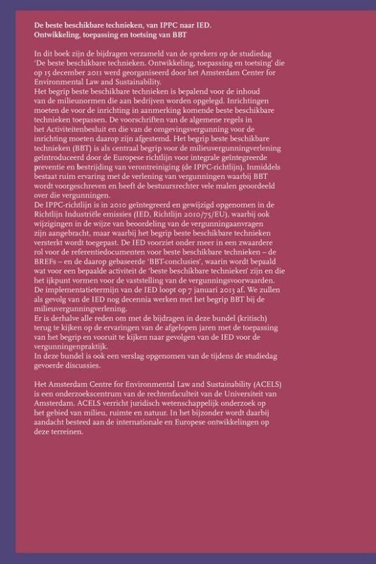 Achterkant van De beste beschikbare technieken, van IPPC naar IED