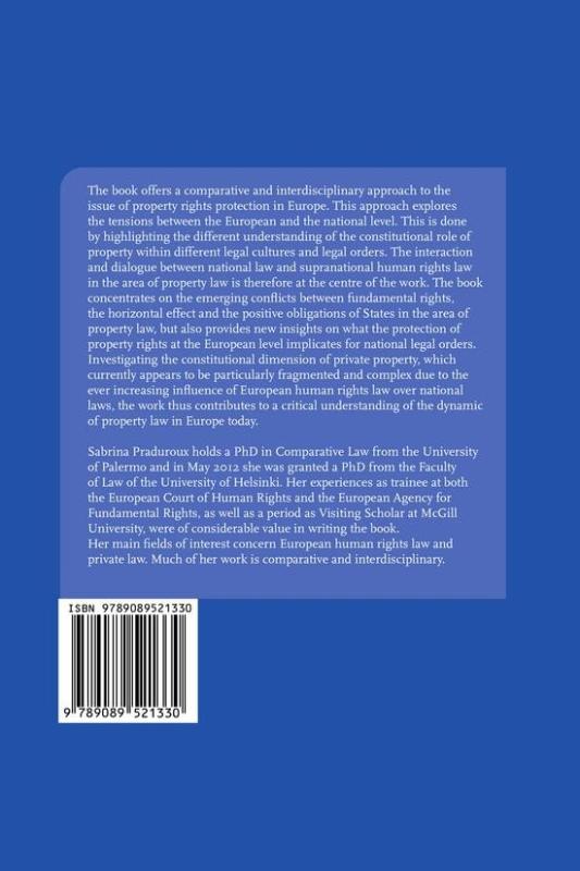 Achterkant van The Protection of Property Rights in Comparative Perspective