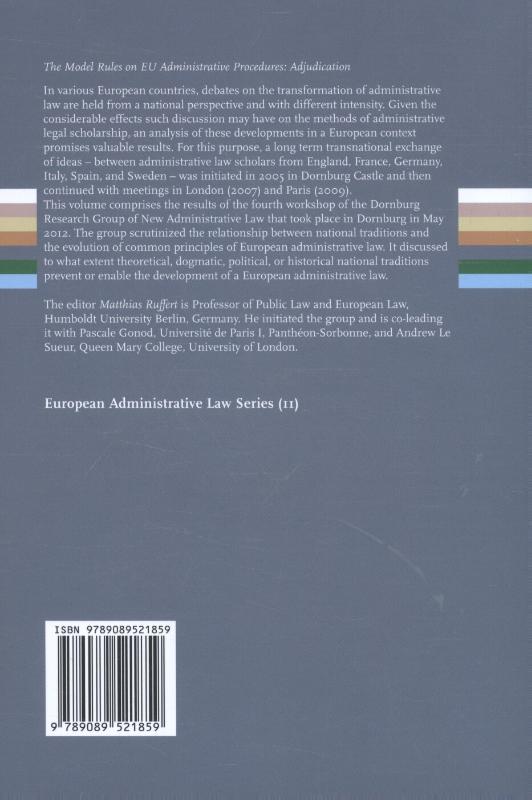 Achterkant van The model rules on EU administrative procedures
