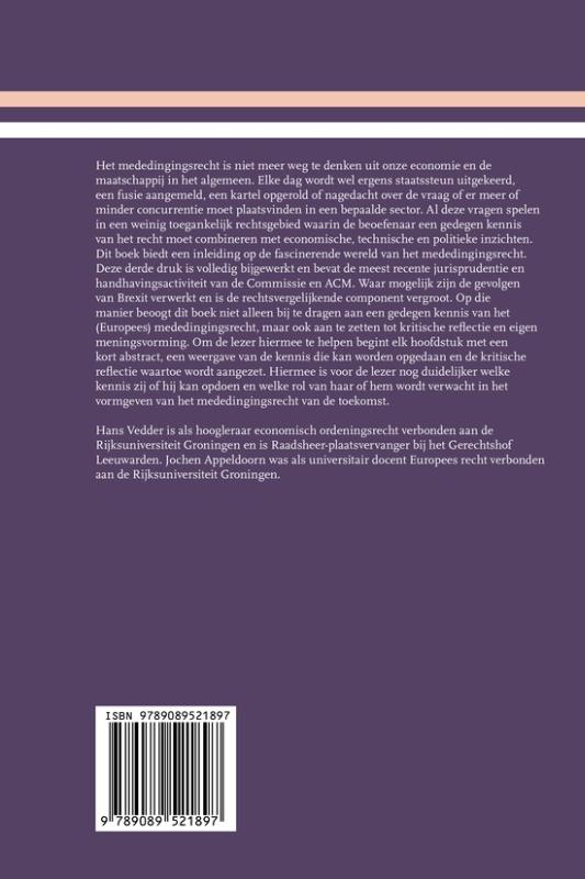 Achterkant van Mededingingsrecht