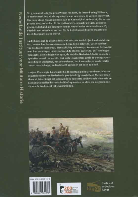 Achterkant van 200 jaar koninklijke landmacht