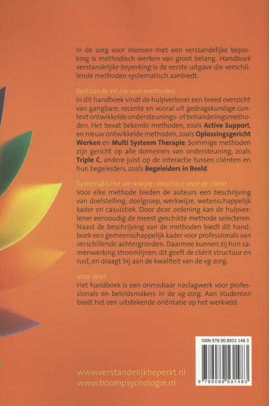 Achterkant van Handboek verstandelijke beperking