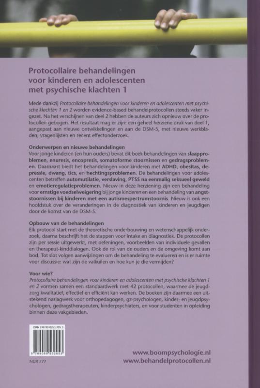 Achterkant van Protocollaire behandelingen voor kinderen en adolescenten met psychische klachten 1