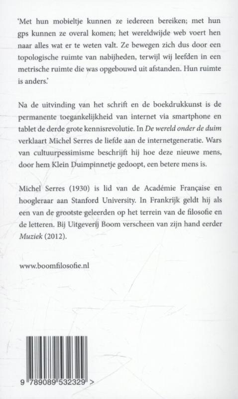 Achterkant van De wereld onder de duim