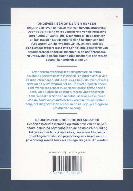 Achterkant van Neuropsychologische diagnostiek