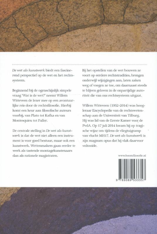 Achterkant van De wet als kunstwerk
