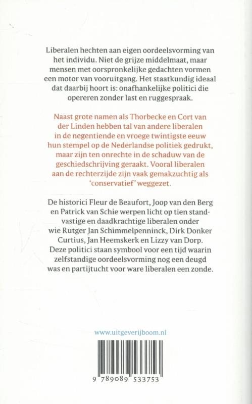 Achterkant van Eigenzinnige liberalen