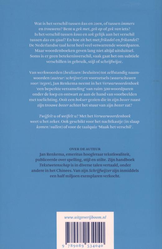 Achterkant van Verwarwoordenboek