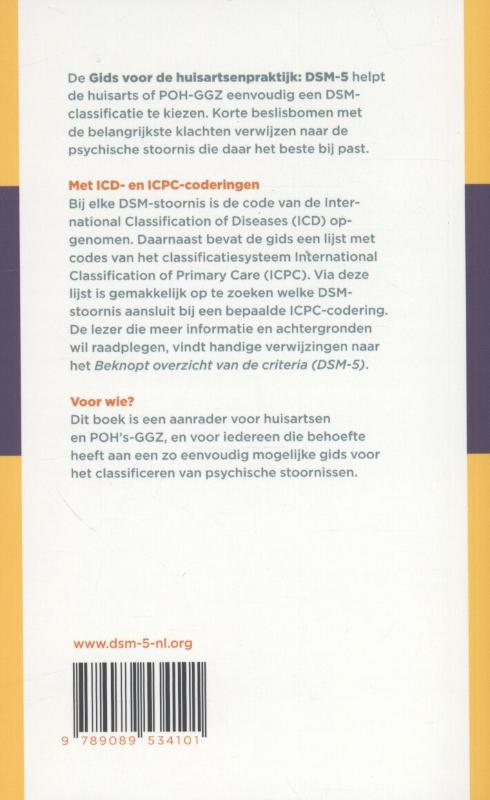 Achterkant van Gids voor de huisartsenpraktijk DSM-5