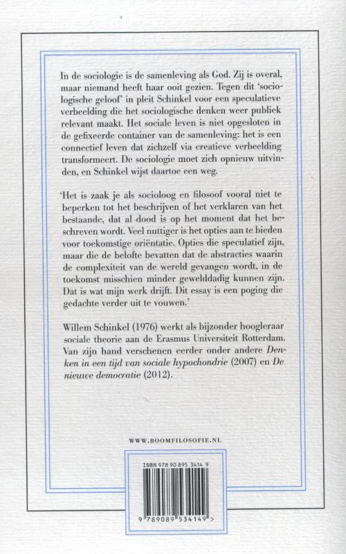 Achterkant van Over nut en nadeel van de sociologie voor het leven