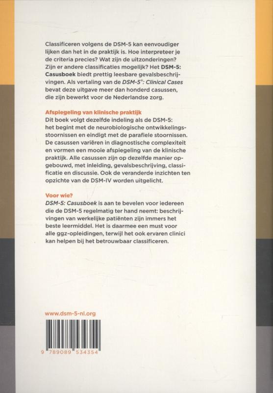 Achterkant van Casusboek DSM-5