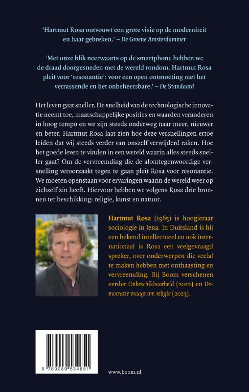 Achterkant van Leven in tijden van versnelling