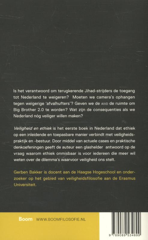 Achterkant van Ethiek en veiligheid
