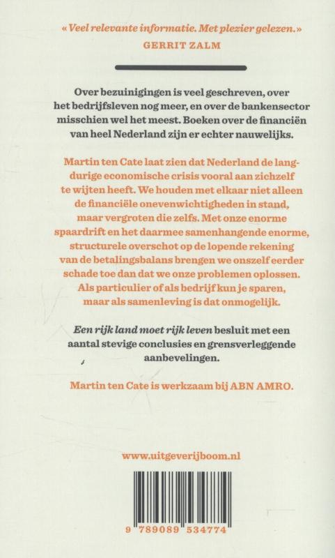 Achterkant van Een rijk land moet rijk leven