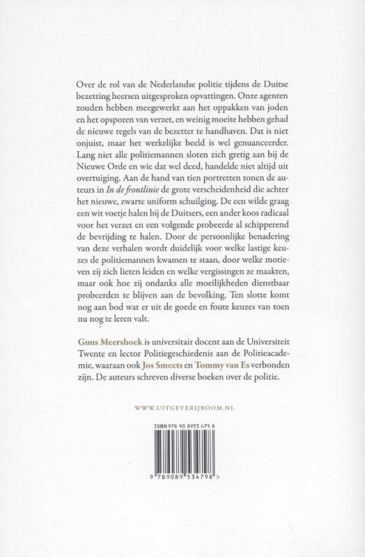 Achterkant van In de frontlinie
