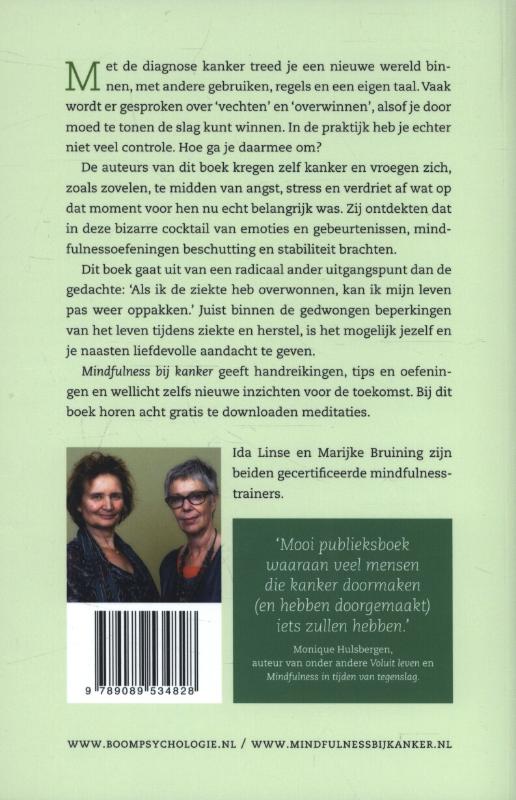 Achterkant van Mindfulness bij kanker