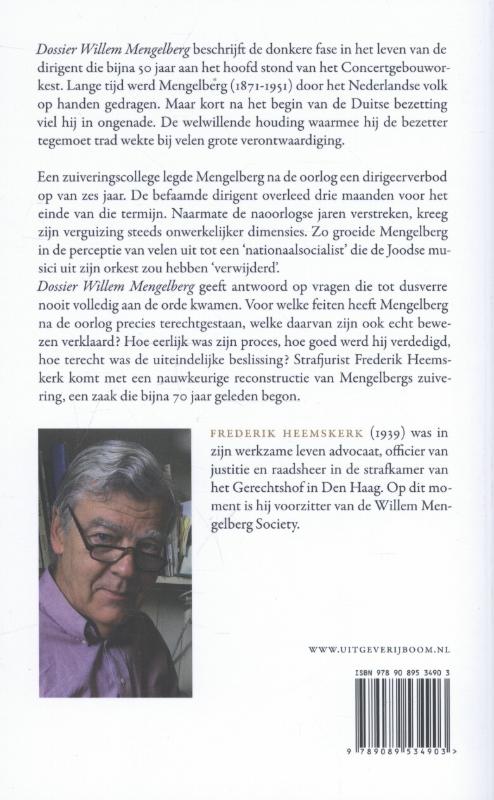 Achterkant van Dossier Willem Mengelberg