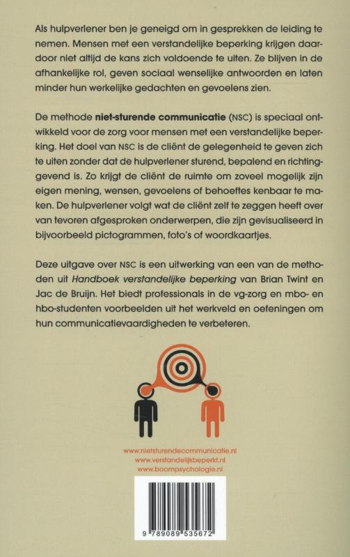 Achterkant van Niet-sturende communicatie bij mensen met een verstandelijke beperking