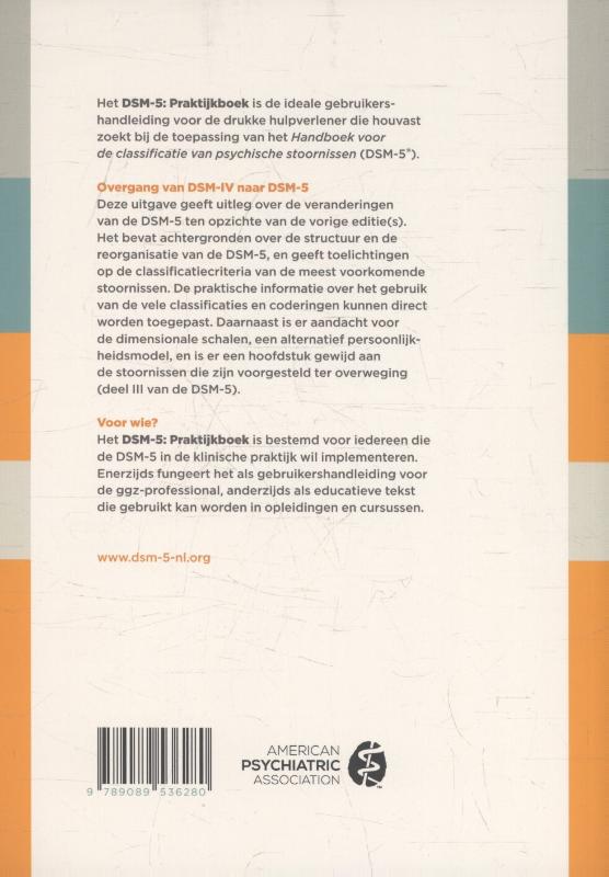 Achterkant van Praktijkboek DSM-5