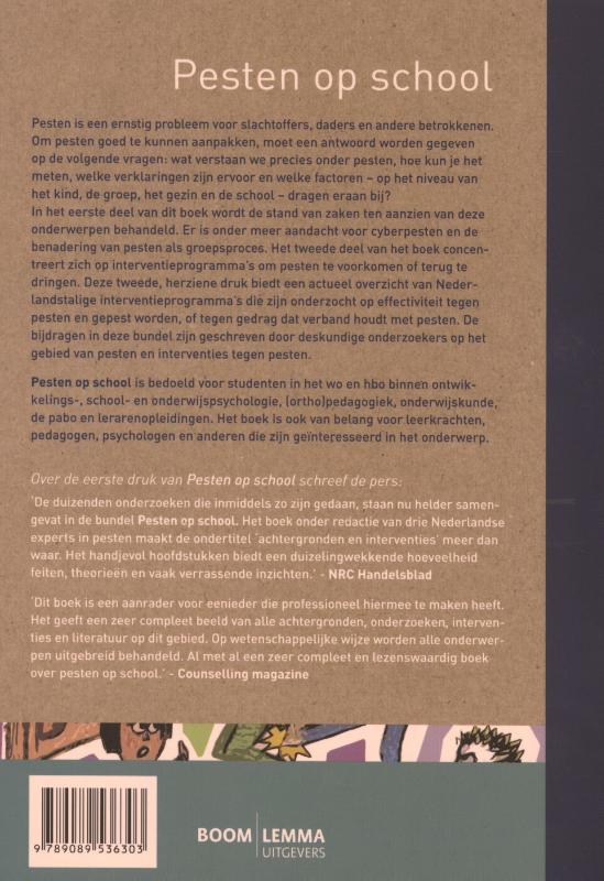 Achterkant van Pesten op school