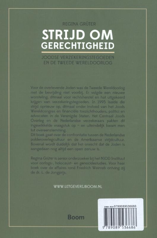 Achterkant van Strijd om gerechtigheid