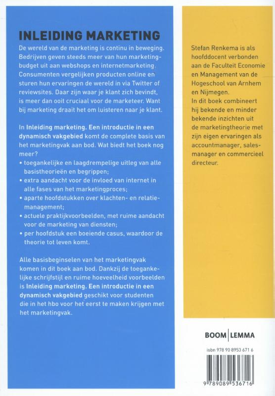 Achterkant van Inleiding marketing