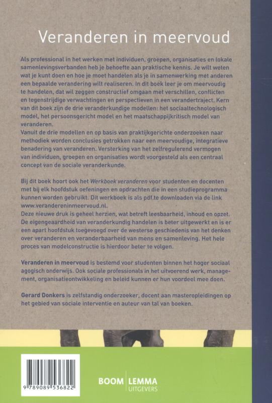 Achterkant van Veranderen in meervoud