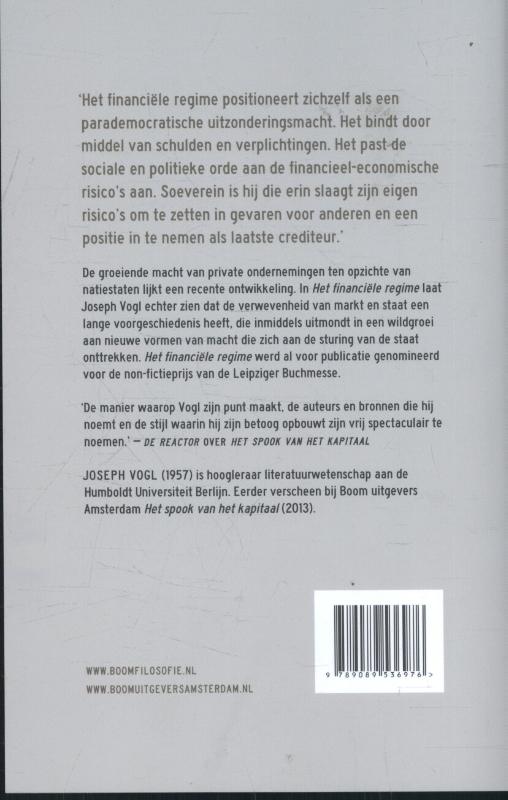 Achterkant van Het financiële regime