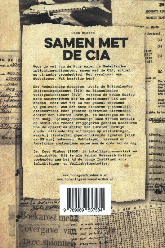 Achterkant van Samen met de CIA