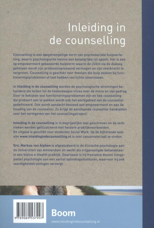 Achterkant van Inleiding in de counselling
