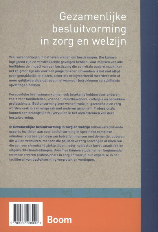 Achterkant van Gezamenlijke besluitvorming in zorg en welzijn