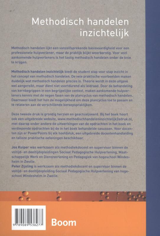 Achterkant van Methodisch handelen inzichtelijk