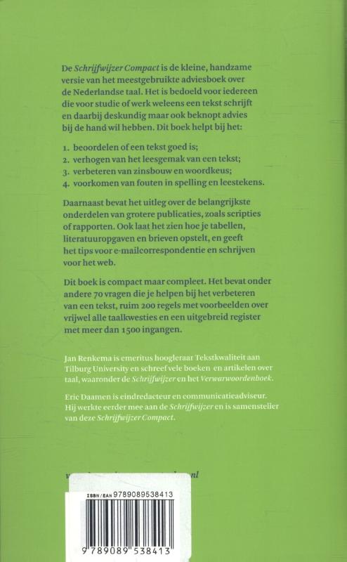 Achterkant van Schrijfwijzer compact