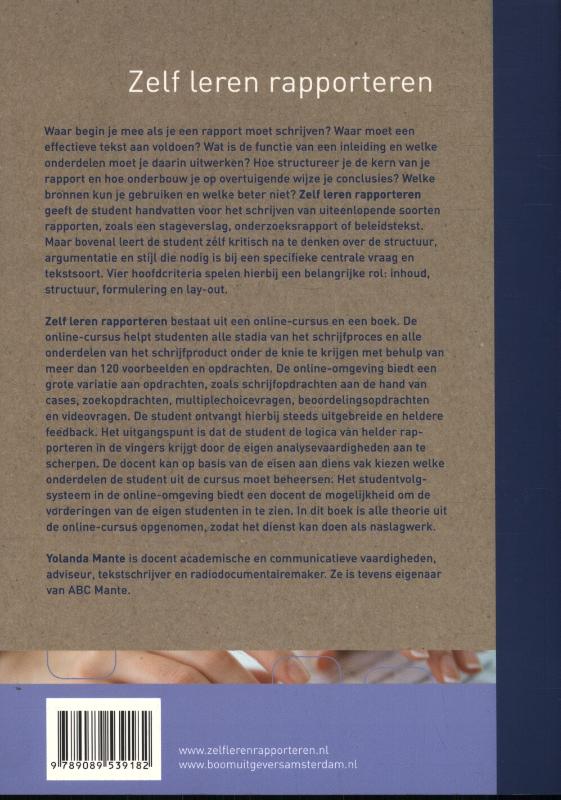 Achterkant van Zelf leren rapporteren