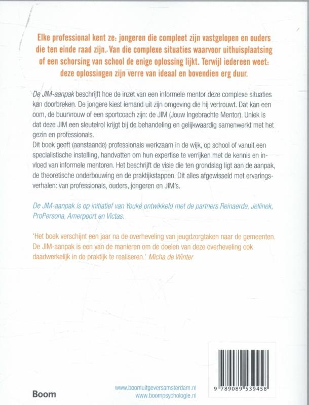 Achterkant van De JIM-aanpak