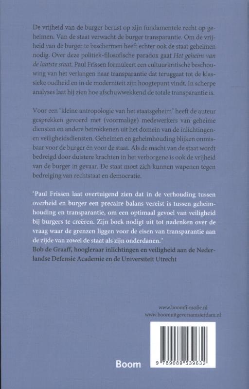 Achterkant van Het geheim van de laatste staat