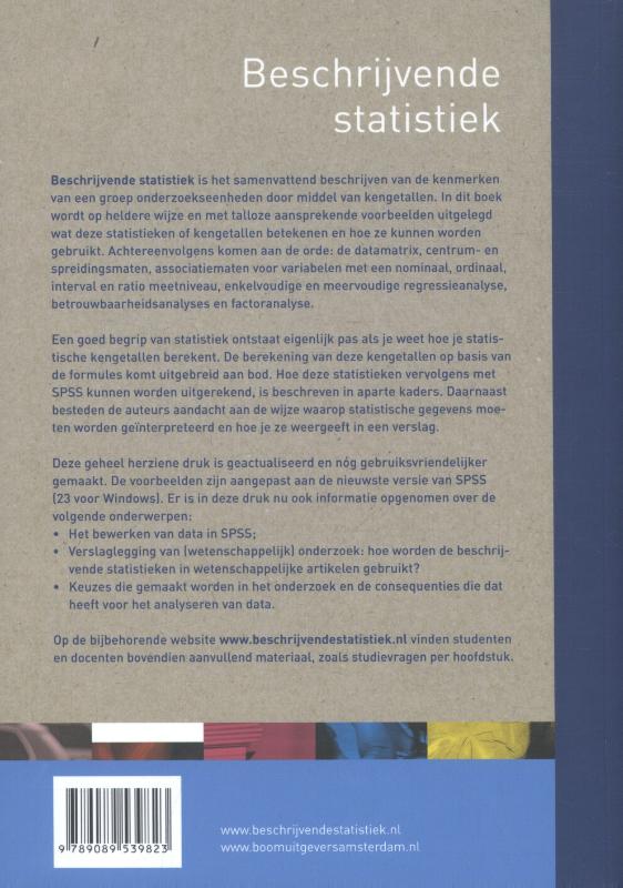 Achterkant van Beschrijvende statistiek