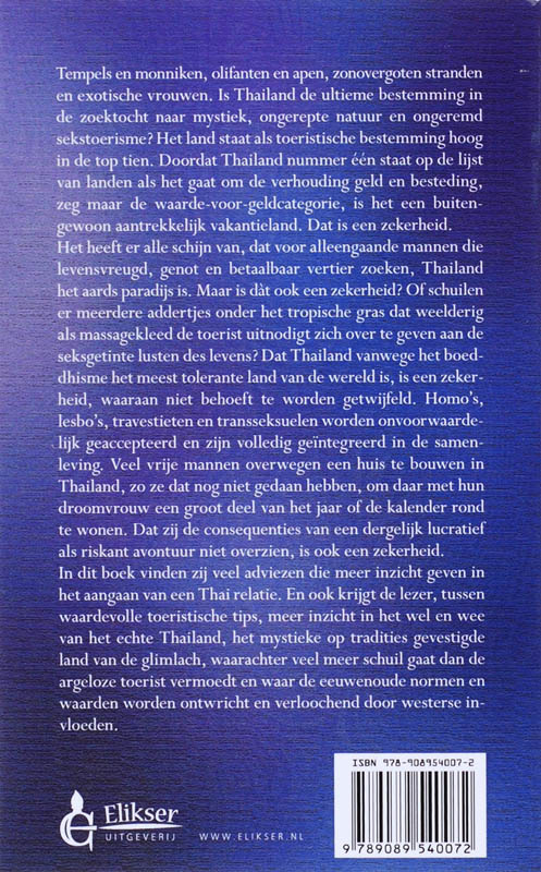 Achterkant van De glimlach achter opwindend Thailand