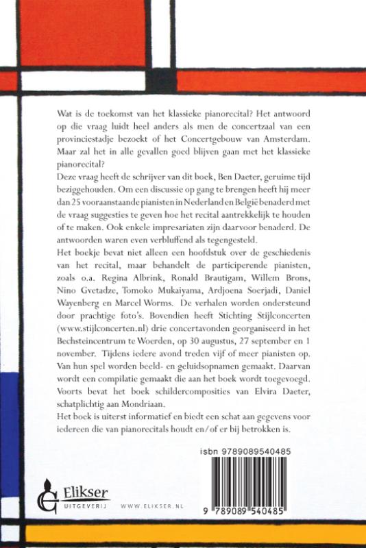 Achterkant van Het klassieke pianorecital