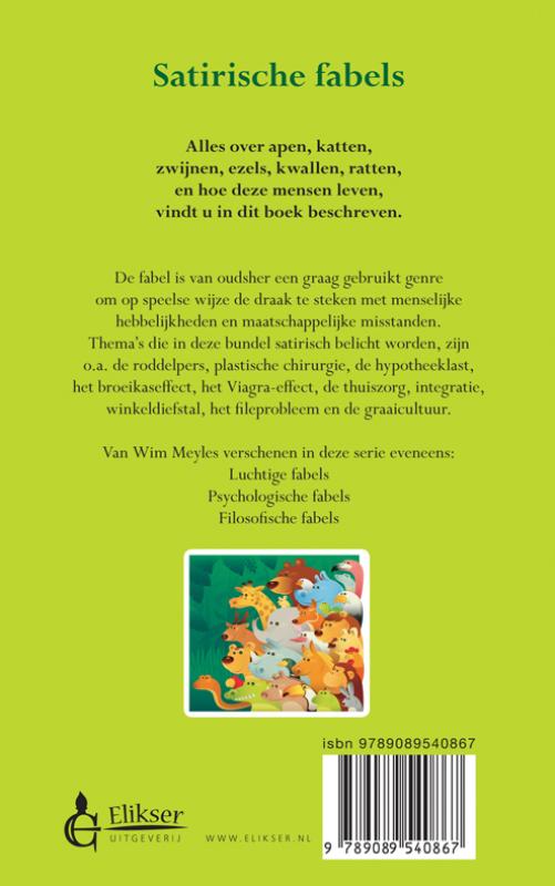 Achterkant van Satirische fabels