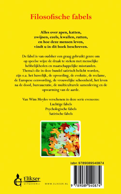 Achterkant van Filosofische fabels