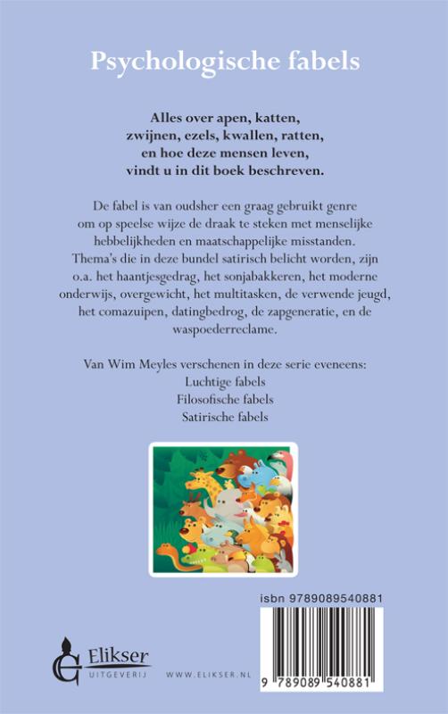 Achterkant van Psychologische fabels