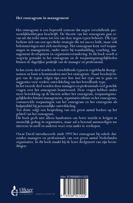 Achterkant van Het enneagram in management