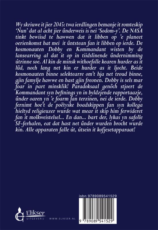 Achterkant van Op 'e kofje yn 'e kosmos