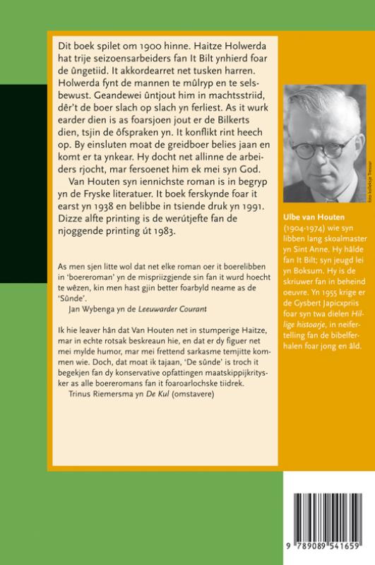 Achterkant van De sûnde fan Haitze Holwerda