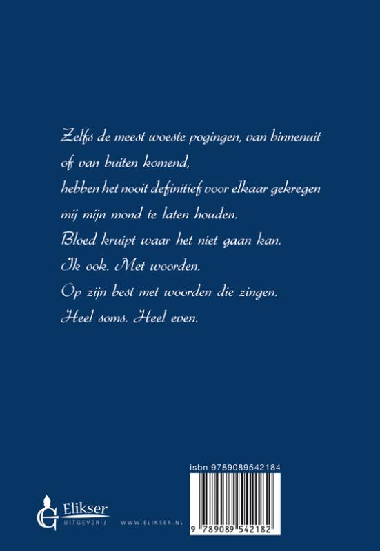 Achterkant van Dichter op de huid