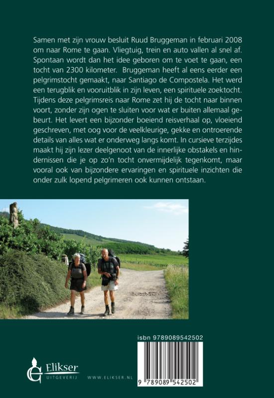 Achterkant van Dit is de weg naar Rome